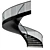 Sleek Staircase 3D Model 3D model small image 1