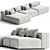 Elegant Modular Sofa Design 3D model small image 1