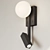 Modern Black White LED Wall Sconce 3D model small image 2