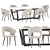Elegant Modern Dining Set 3D model small image 1