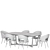 Elegant Modern Dining Set 3D model small image 4