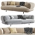 Contemporary Manetti Ekru Sofa - 3D Model 3D model small image 1