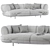 Contemporary Manetti Ekru Sofa - 3D Model 3D model small image 4