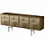 Luxury Aged Brass Sideboard 3D model small image 3