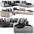 Modern Poliform Bristol Sofa Set 3D model small image 1