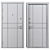 Stylish Metal QDoors Entry Door 3D model small image 4