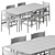 Rustic Dining Table Set 35 3D model small image 5