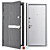 Elegant Della Metal Entry Door 3D model small image 1