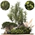 Alpine Garden Set: Juniper & Fir 3D model small image 1