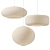 Sansho Paper Pendant Lights: Elegant and Minimal 3D model small image 1