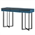 Walnut Canaletto Console, Metal Legs 3D model small image 3