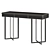 Walnut Canaletto Console, Metal Legs 3D model small image 5