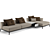 Luxury Fendi Casa Five Sofa 3D model small image 2