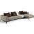 Luxury Fendi Casa Five Sofa 3D model small image 3