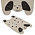 Puppy Shape Kids IKEA Rug 3D model small image 3