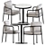 Modern Elegance Duo: Borea Chair & Briscola Table 3D model small image 1