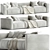 Modern Elegance: SHANGAI Fabric Sofa 3D model small image 1