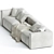 Modern Elegance: SHANGAI Fabric Sofa 3D model small image 2