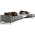Luxury Fendi Casa Five Sofa 3D model small image 3