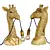 Giraffe Gold Table Lamp 3D model small image 1