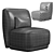 Modern Stylish Moshi Easy Chair 3D model small image 4