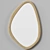 Mid Century Walnut Wall Mirror 3D model small image 2