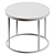 Industrial Round Wood Metal Table 3D model small image 3