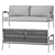 Elegant Outdoor Eos Sofa 3D model small image 2