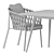 Karel Outdoor Table & Chair 3D model small image 4