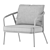 Modern Outdoor Mesh Armchair 3D model small image 3