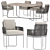 Bistro Bliss Outdoor Furniture Set 3D model small image 1