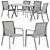 Noa Garden Table Chair Set 3D model small image 1