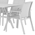 Noa Garden Table Chair Set 3D model small image 4