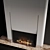 Contemporary Fireplace Wall with Marble 3D model small image 4