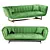 Kare Design Nashville 3-Seater Sofa 3D model small image 1
