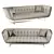 Kare Design Nashville 3-Seater Sofa 3D model small image 2