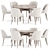 Modern Dining Set Furniture Collection 3D model small image 1