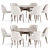 Modern Dining Set Furniture Collection 3D model small image 3