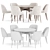 Modern Dining Set Furniture Collection 3D model small image 4