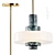 Sleek Mercury Pendant Light 3D model small image 1