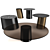 Contemporary Pisa Coffee Tables Set 3D model small image 1