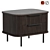 Modern Oak Bedside Table Glide 3D model small image 7