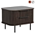 Modern Oak Bedside Table Glide 3D model small image 8