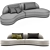 Luxury Sicis 2-Seater Sofa: Prestige 3D model small image 3