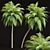 Tropical Paradise Palm Trees Collection 3D model small image 1