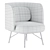 Modern Elba Armchair with Armrests 3D model small image 3