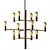 Herstal Manola 12 Chandelier, Elegant 3D model small image 1