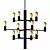 Herstal Manola 12 Chandelier, Elegant 3D model small image 2