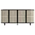 Black Rattan Sideboard, 180 cm 3D model small image 2