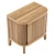 Modern Oak Side Table 62cm 3D model small image 5